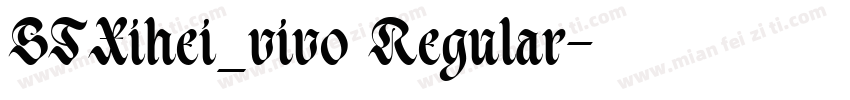 STXihei_vivo Regular字体转换